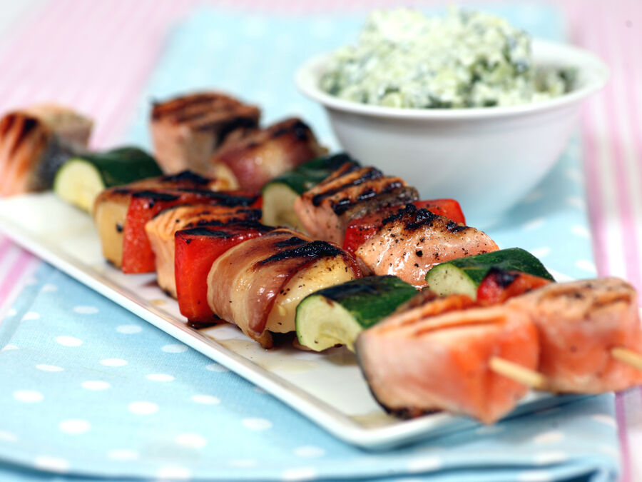 Brocheta de salmon